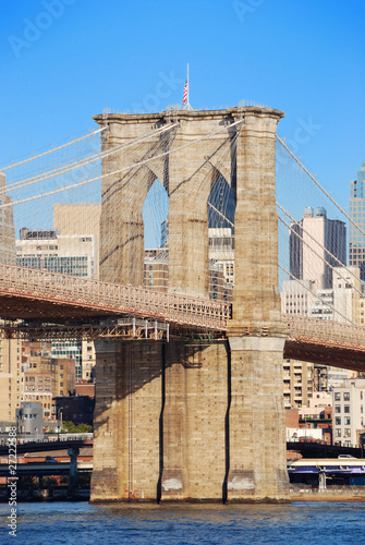 Nowoczesny obraz na płótnie New York City Brooklyn Bridge closeup