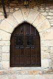 Fototapeta Desenie - Old door from a village in Cantabria, Spain