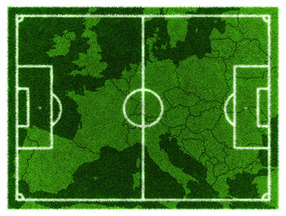 football map. central europe