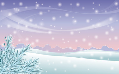 Wall Mural - Winter scene background , vector