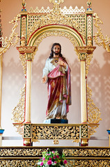 Wall Mural - Jesus statue inside the church