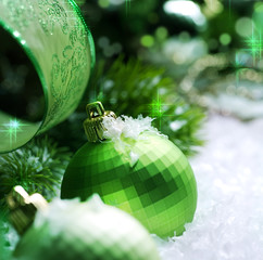 Poster - Christmas Decoration with Snow