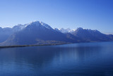 Fototapeta Natura - Alps over the lake on Montreaux