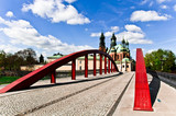 Fototapeta  - most świętego Jordana w Poznaniu z katedrą w tle