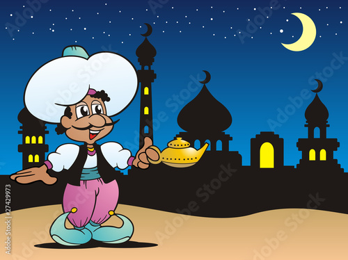 Fotomural Aladin mit seiner Wunderlampe