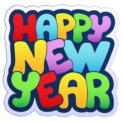 Wall Mural - Happy New Year sign