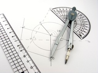 Geometry image with diagram & utensils