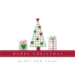 Canvas Print - Christmas card with copy space