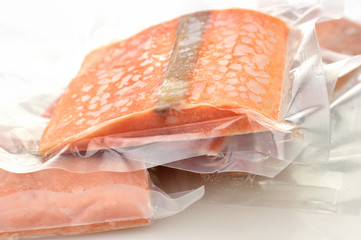 frozen salmon fillet