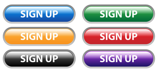 Canvas Print - SIGN UP Web Buttons Set (subscribe free register join now apply)