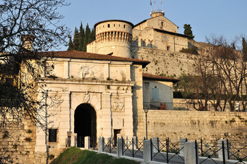 Wall Mural - castle main entrance, brescia