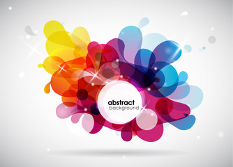 Wall Mural - abstract colored background with circles.