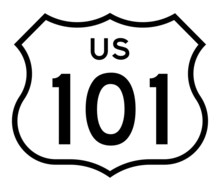 US Route 101 Highway Sign