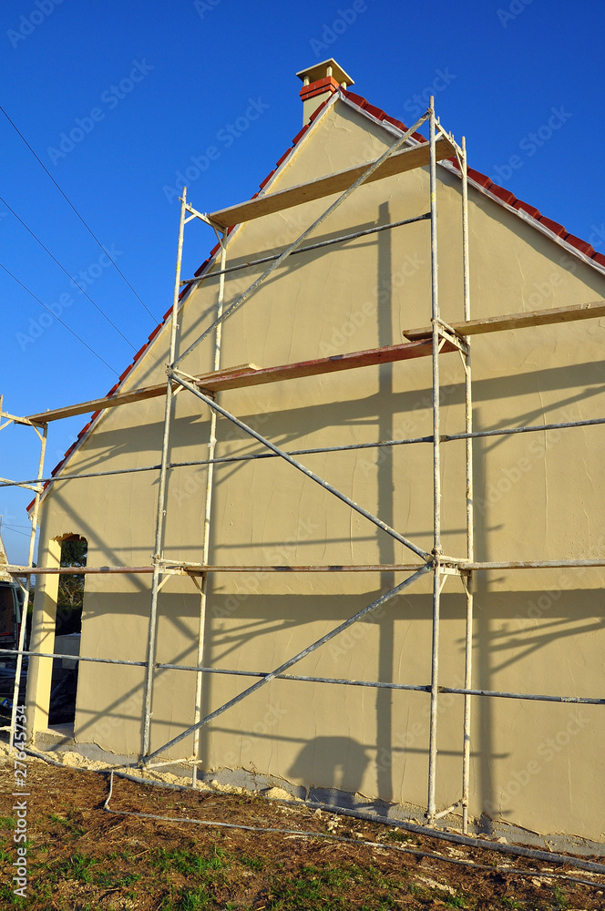 échafaudage sur pignon