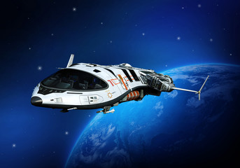 Wall Mural - spaceship departing