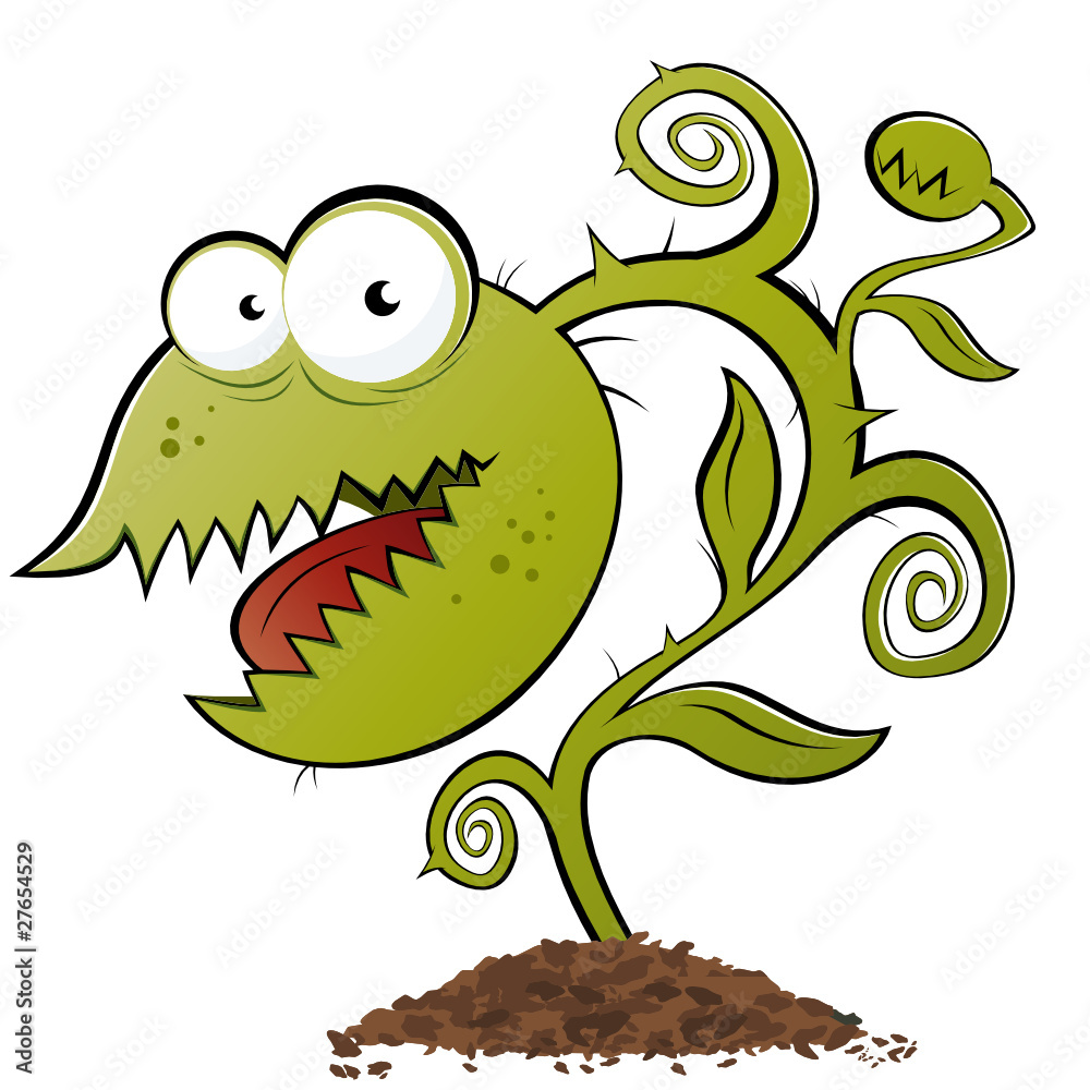 fleischfressende pflanze cartoon Stock Vector | Adobe Stock