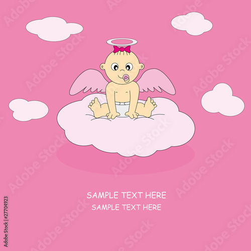 Tajeta Postal Bebe Nina Angel Stock Vector Adobe Stock Tajeta Postal Bebe Nina Angel Stock Vector Adobe Stock