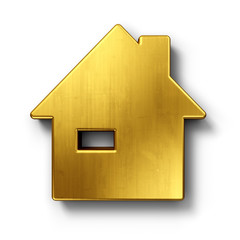 Sticker - House icon in gold