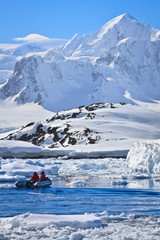 Wall Mural - two men in the boat