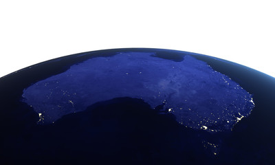 Poster - Australia from space on white