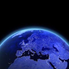 Wall Mural - europe 3d render