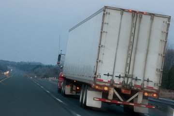 Semi-truck on road