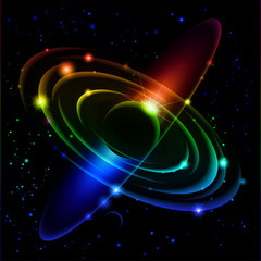 Wall Mural - abstract solar system #5.