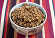 A bowl of boiled buckwheat