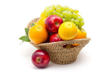 Poster - fresh fruits in a basket