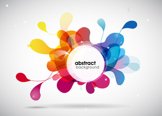 Wall Mural - abstract colored background with circles.