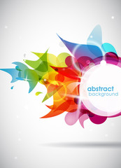 Wall Mural - abstract colored background with circles.