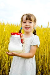 girl with milk