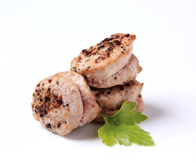 Canvas Print - Pan roasted pork tenderloin medallions