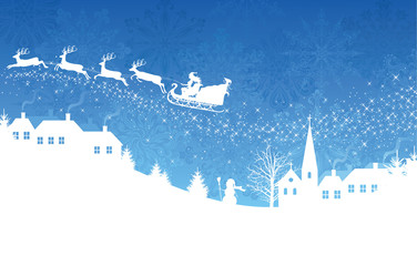 Wall Mural - Blue christmas background.