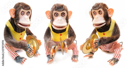 Monkey with Cymbals Wallpaper Mural