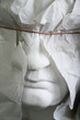 Plaster head of sculpture