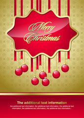 Wall Mural - Vector background on the Christmas theme