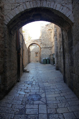 Wall Mural - Rock Street in The old City in Jerusalem