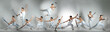 Chinese Man Practising Martial Arts isolated background