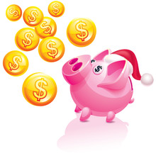 Christmas Piggy Bank For Money Rain