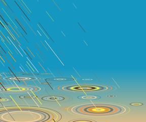 Wall Mural - colored rain