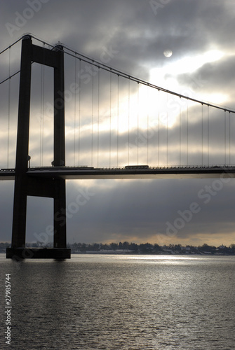 Obraz w ramie Part of suspension bridge