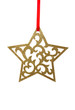 shiny golden christmas star isolated on white