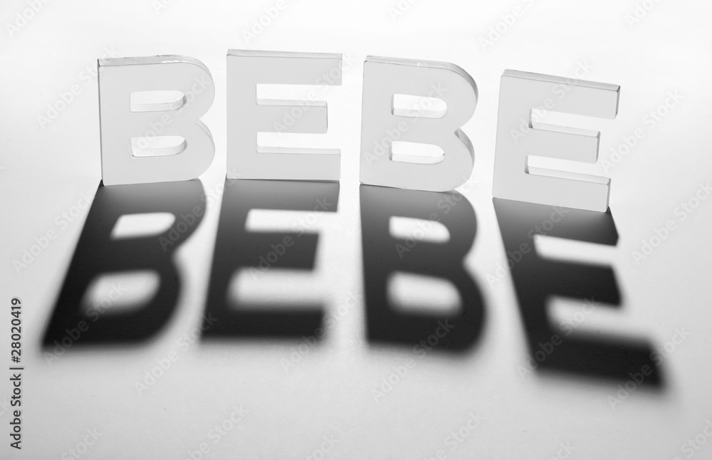 Bebe Concept Mot Ombre Et Lumiere Wall Mural Wallpaper Murals Studio Grand Web