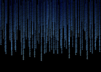 Binary code falling