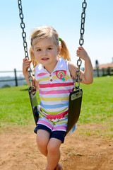 Wall Mural - Child on swing