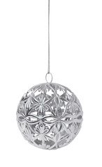 Wall Mural - shiny silver christmas ball