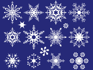 Wall Mural - Vector snowflake set