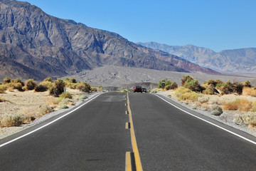 Wall Mural - Red and black cars on the speed highway