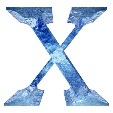 High resolution conceptual ice or water font isolated